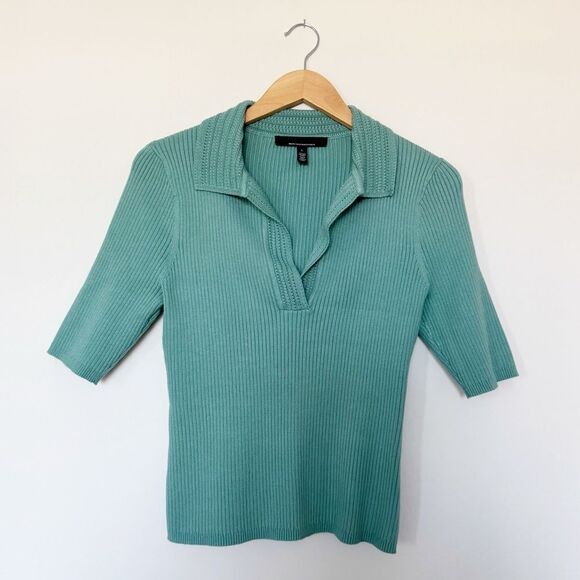 WHBM Elbow Sleeve Crochet Collar Pullover Sweater Size L - Picture 2 of 9